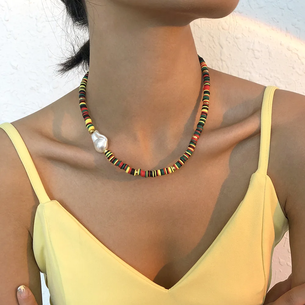 

Fashion Bohemian National style alloy Colored Bead Retro Necklace Jewelry