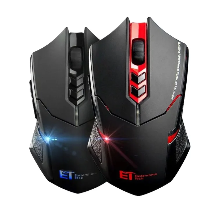 

On Sale ET X-08 7-keys 2400DPI 2.4G Wireless Mute Gaming Mouse with USB Receiver and Colorful Backlight