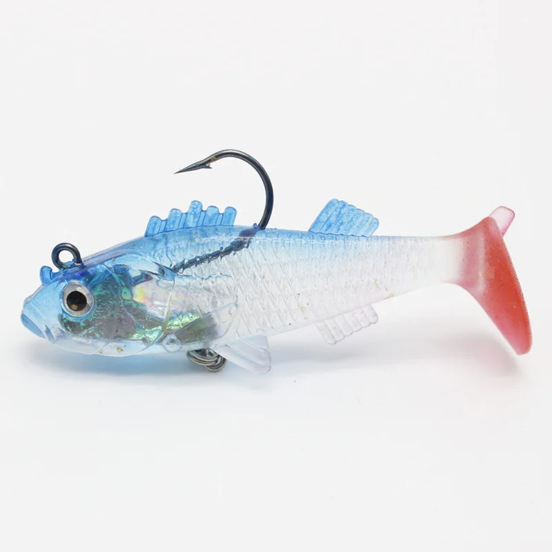 

15g/8.5cm 8g/6.5cm Soft Lures Jig Fishing Lure With Treble Hook Lead Head Silicone Bait Wobblers Fishing Accessories, See pictures