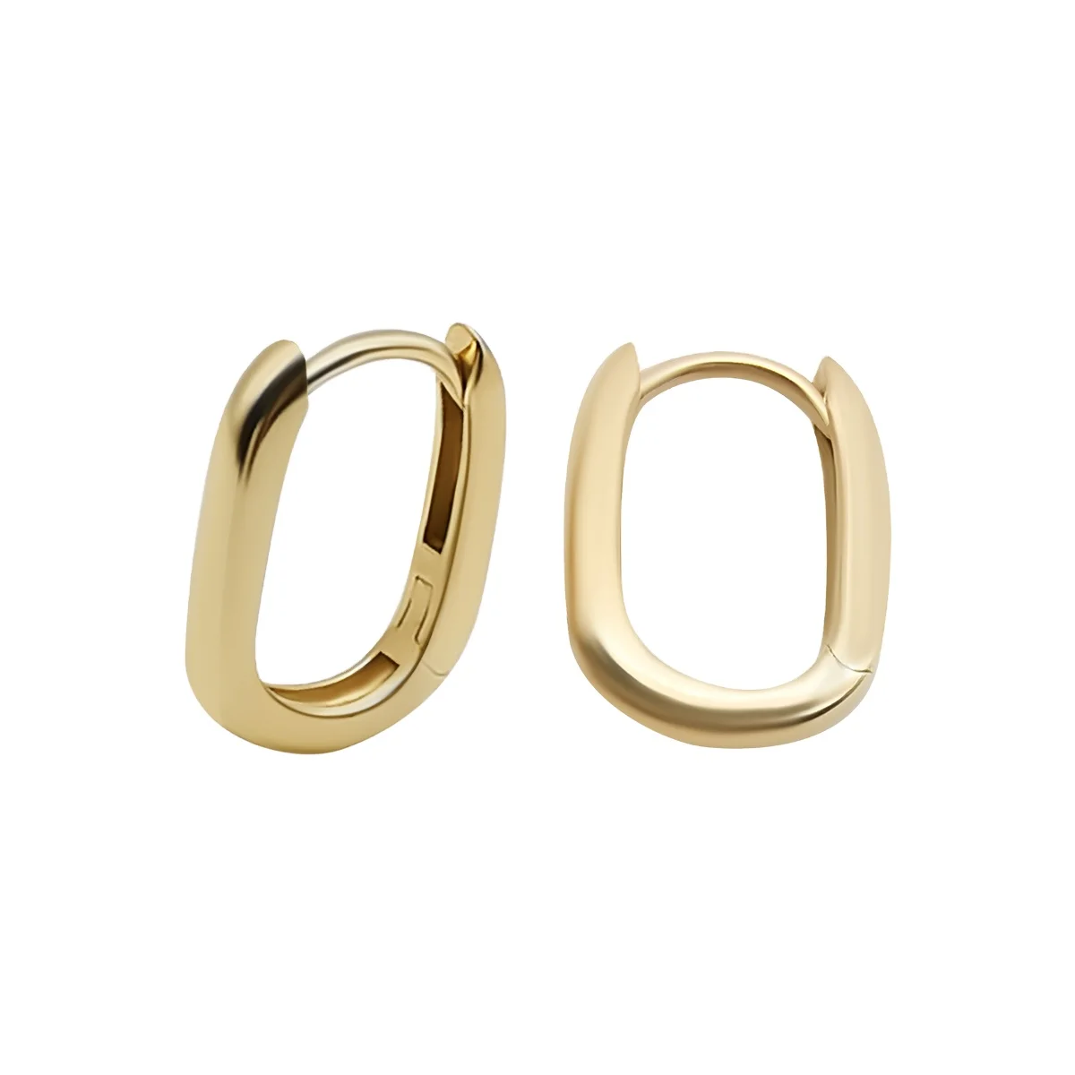 

1000S Custom 9K Real Gold Earrings 9k Solid Gold Huggie Earrings For Women Fine Jewelry