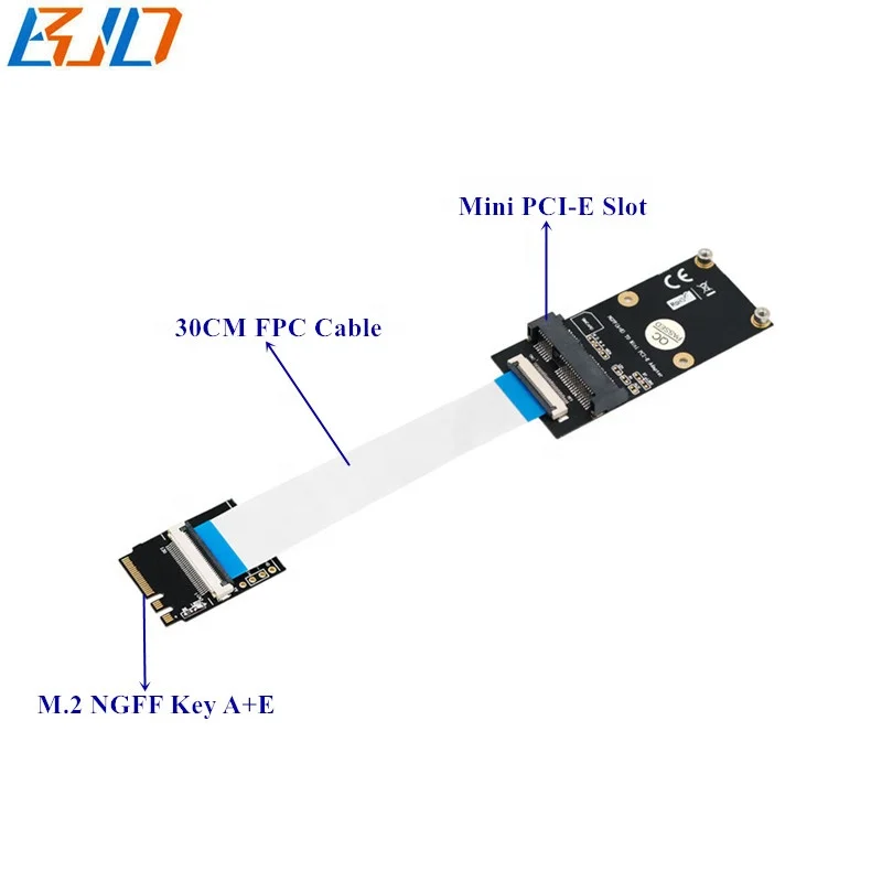Mini PCI-E MPCIe Wifi Wireless Adapter to NGFF M.2 key-A Key-E Key A+E ...