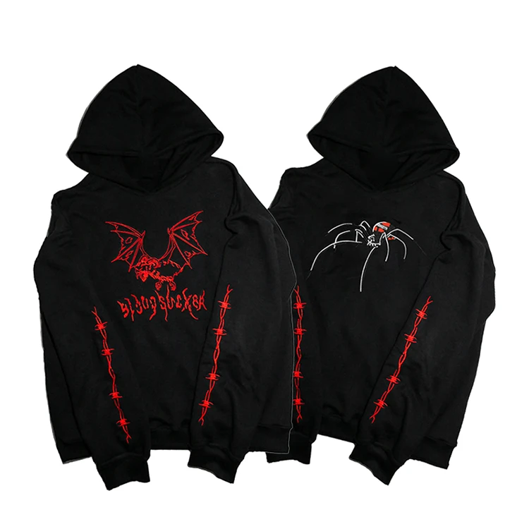 

Customize Logo Printed Man Fashion Streetwear Pullover Black Slim Fit Hoodie Men High Quality Hoodies Custom Embroidery Logo