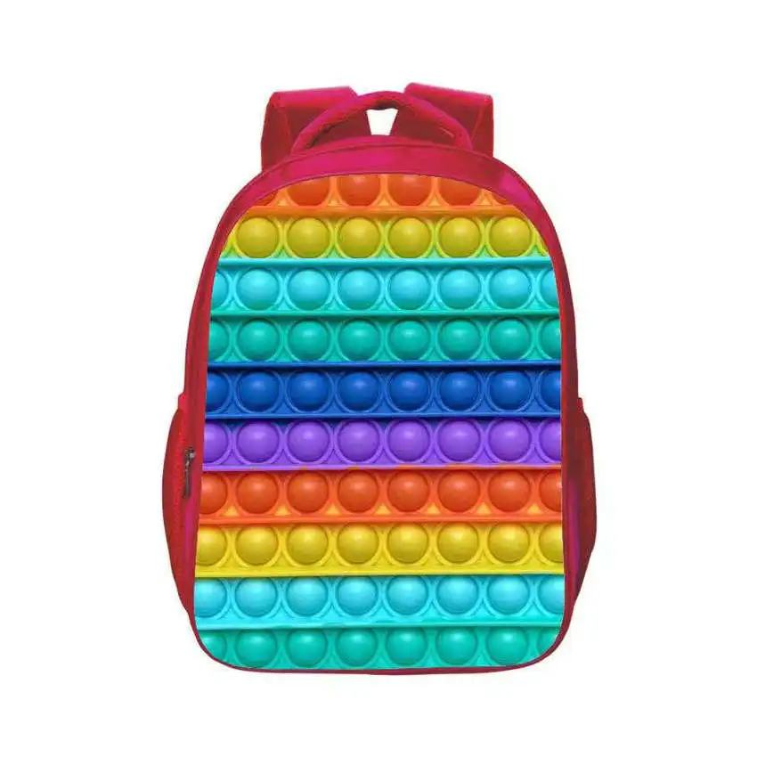 

Smart Backpack Rainbow 16 Inch Pop-It School Book Bags Kids Backpacks Fidget Bag For Teenagers Unisex Adjustable Shoulder Strap