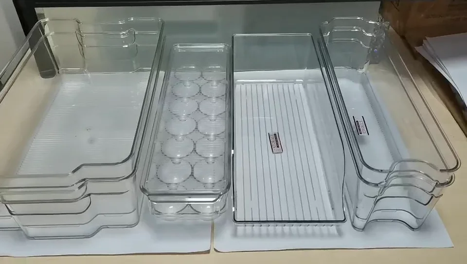 Clear Stackable Storage Containers Fridge Food Bins Freezer Organizer