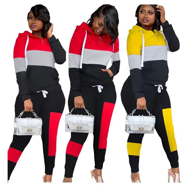 

Hot Selling Hoodied Sports Wear Wholesale Price Tracksuit Two Piece Set Women Clothing Sets Womens Clothing