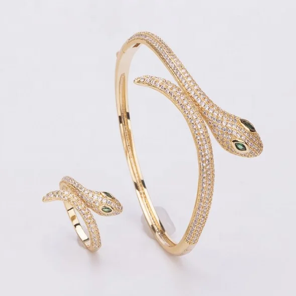 

Simple Design Snake Bracelet and Rings in 925 Sterling Silver or Brass for Ladies