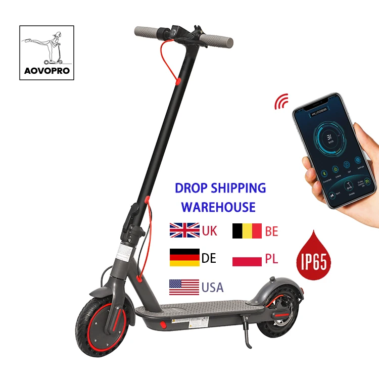 

AOVO Pro Smart App USA Warehouse Drop Ship Fast Delivery M365 Pro 350w 36v Folding 8.5 inch Adult Electric Max Scooter