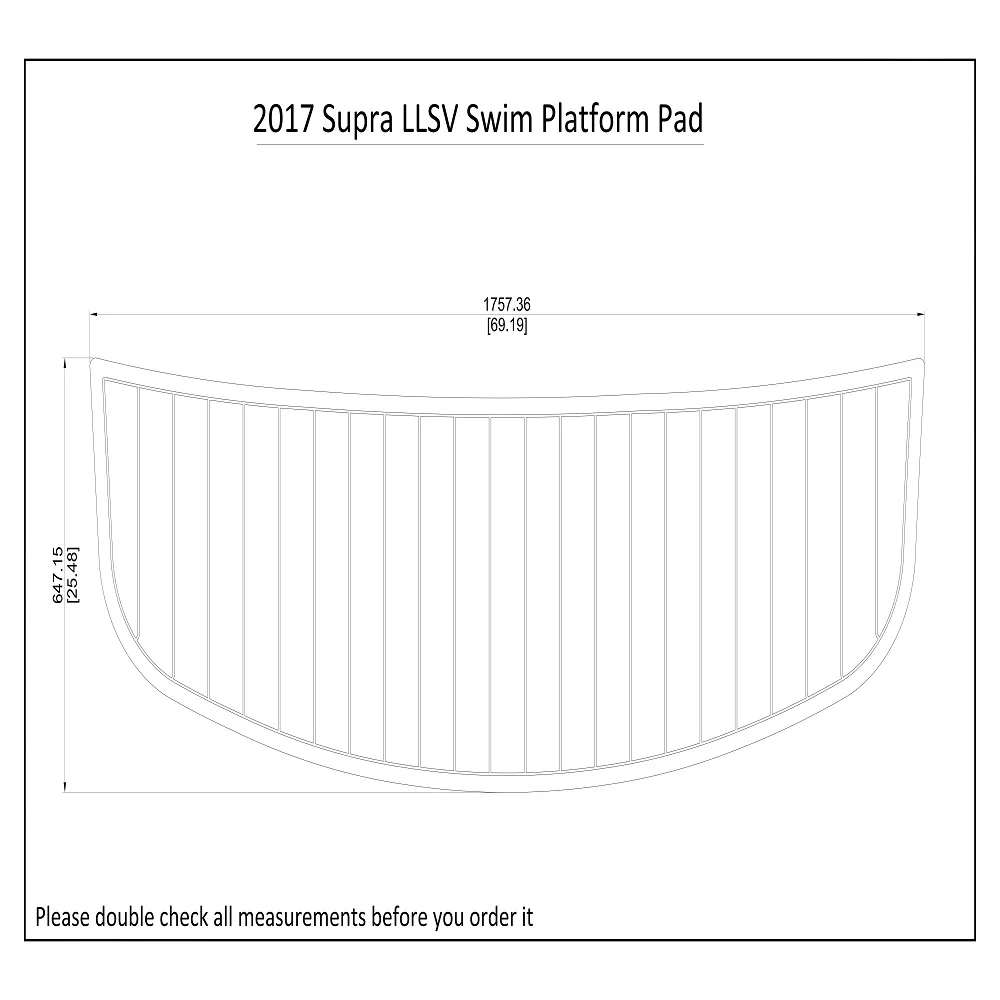 

2017 Supra LLSV Swim Platform Boat EVA Faux Teak Decking Floor Pad