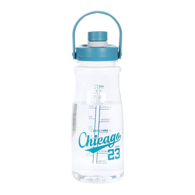 

Customized 1.5L outdoor sports l travel cup high temperature resistant transparent plastic cup large capacity fitness water cup