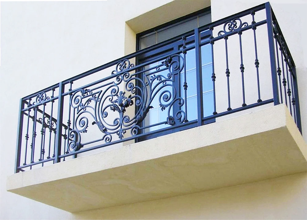 Luxury French Design Wrought Iron Balcony Railing - Buy French Wrought ...