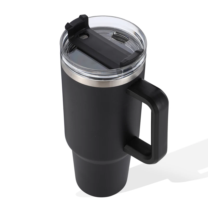 

Stainless Steel Coffee Beer Tumbler Cup Big Grip Handle 30oz 40oz 50oz Double wall BPA free vacuum insulated Coolest Dad Ever