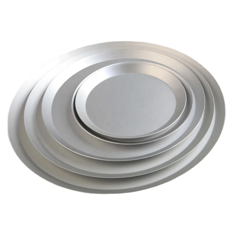 

2022 Hot selling aluminum industrial mesh baking pan set pizza round non stick pizza pan tray, Sliver