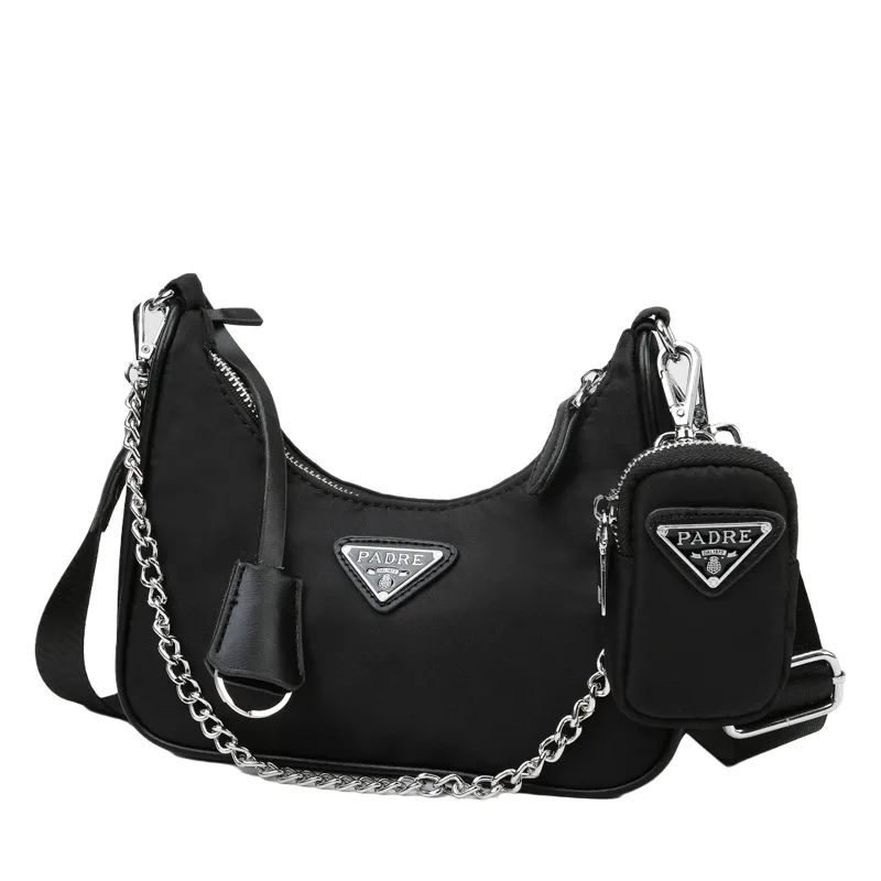 

Fashion Black Nylon 3-in-1 Crossbody Bags Large Capacity Shoulder Bag New Style Underarm Lady Messenger Bag, Picture color