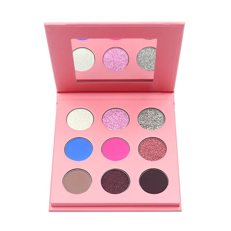 

Customized Eyeshadow Palette Private Label Vegan Eye Shadow Wholesale Make Your Own Shenzhen OEM 9 Colors Diy Eyeshadow Palette