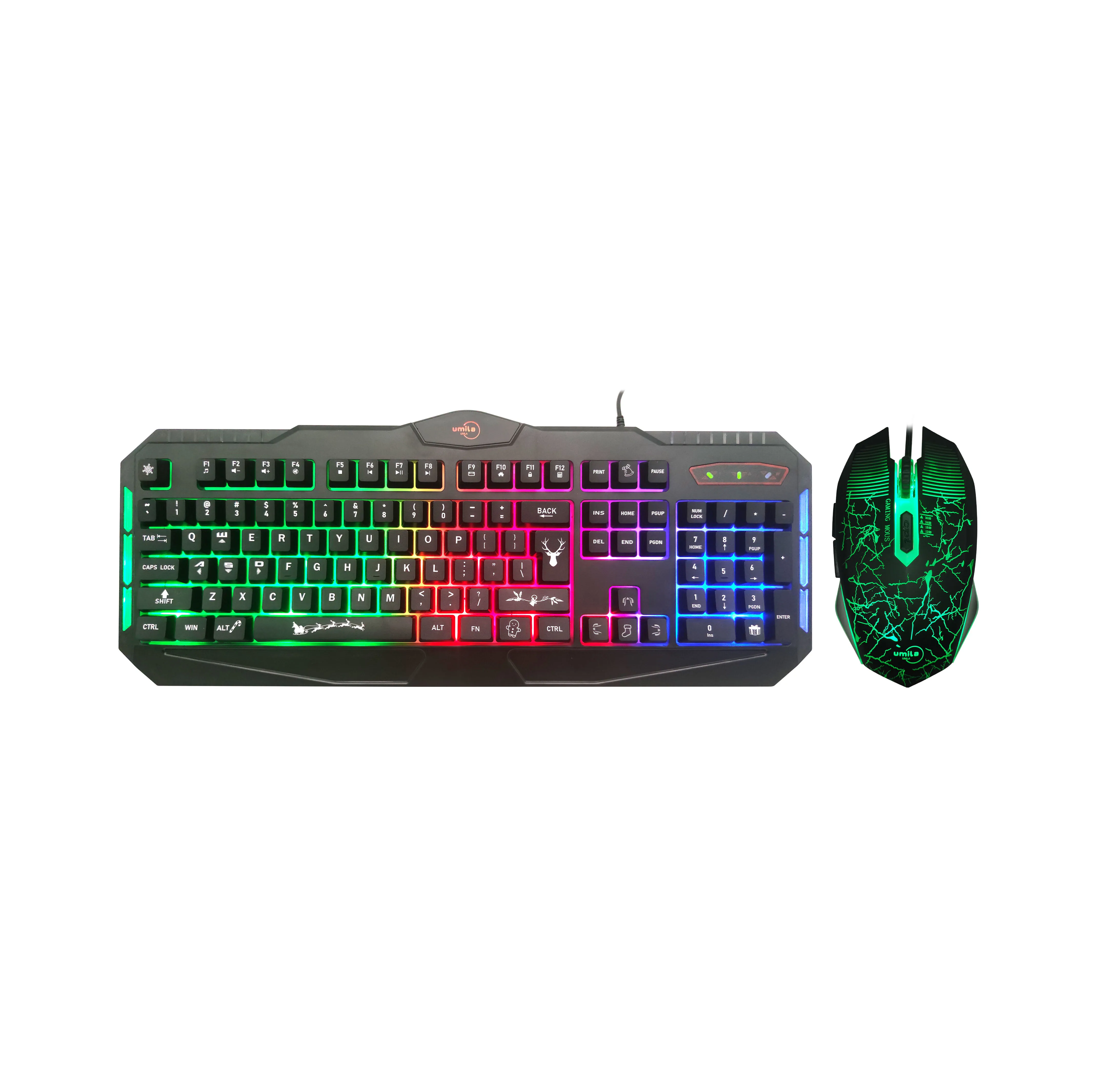 

computer accessories gaming mouse& keyboard combo gaming backlit kit keyboard and mouse gamer, Customized colors