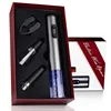 Electric battery USB charger 4Pcs automatic bottle opener silver corkscrew with gift set foil cutter wine pourer stopper
