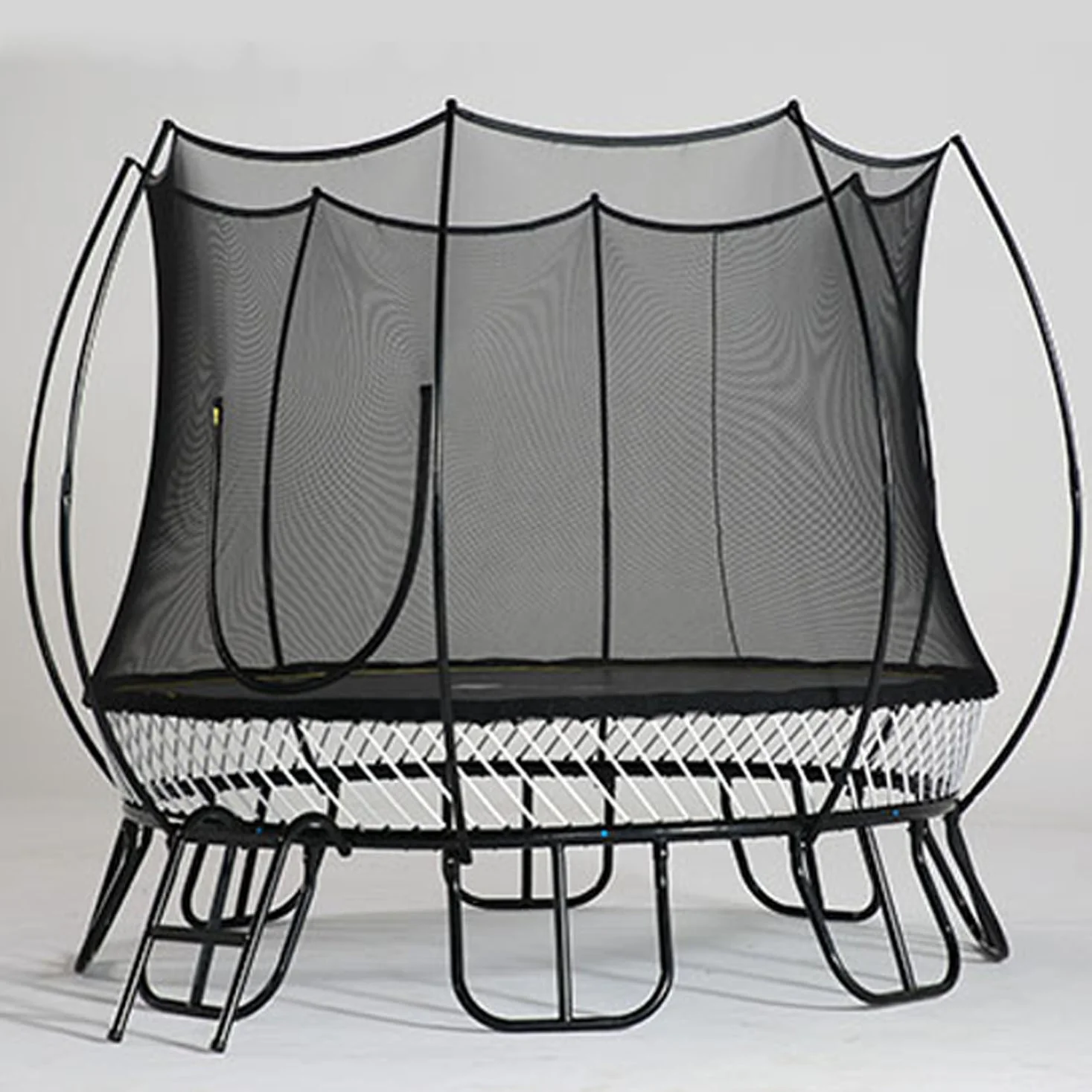 

15FT New Design Spring Free Jump outdoor Big Trampoline Park n with Basketball Hoop Safty Enclusure, Black