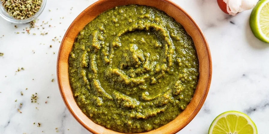 Green mole served over different dishes including chicken and vegetables