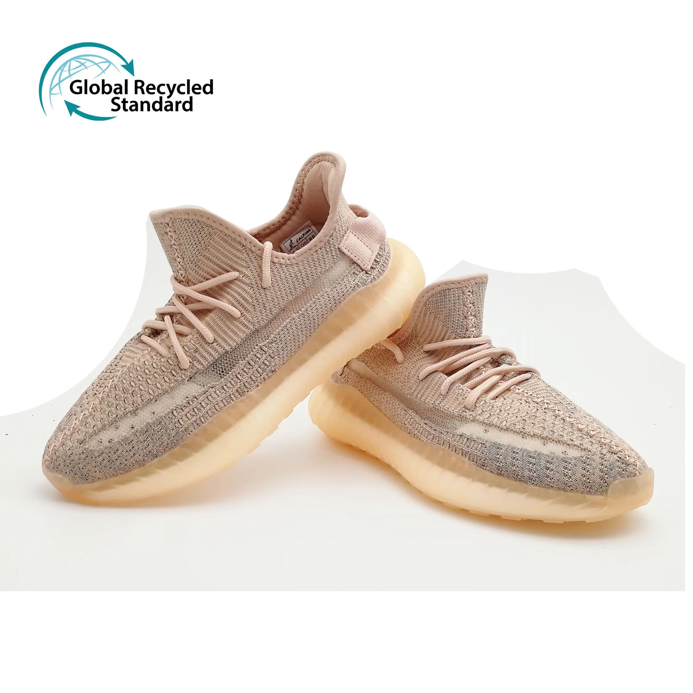 

New 350 V2 cost-effective version simulation popcorn combination bottom breathable elastic knit Yeezy running shoes