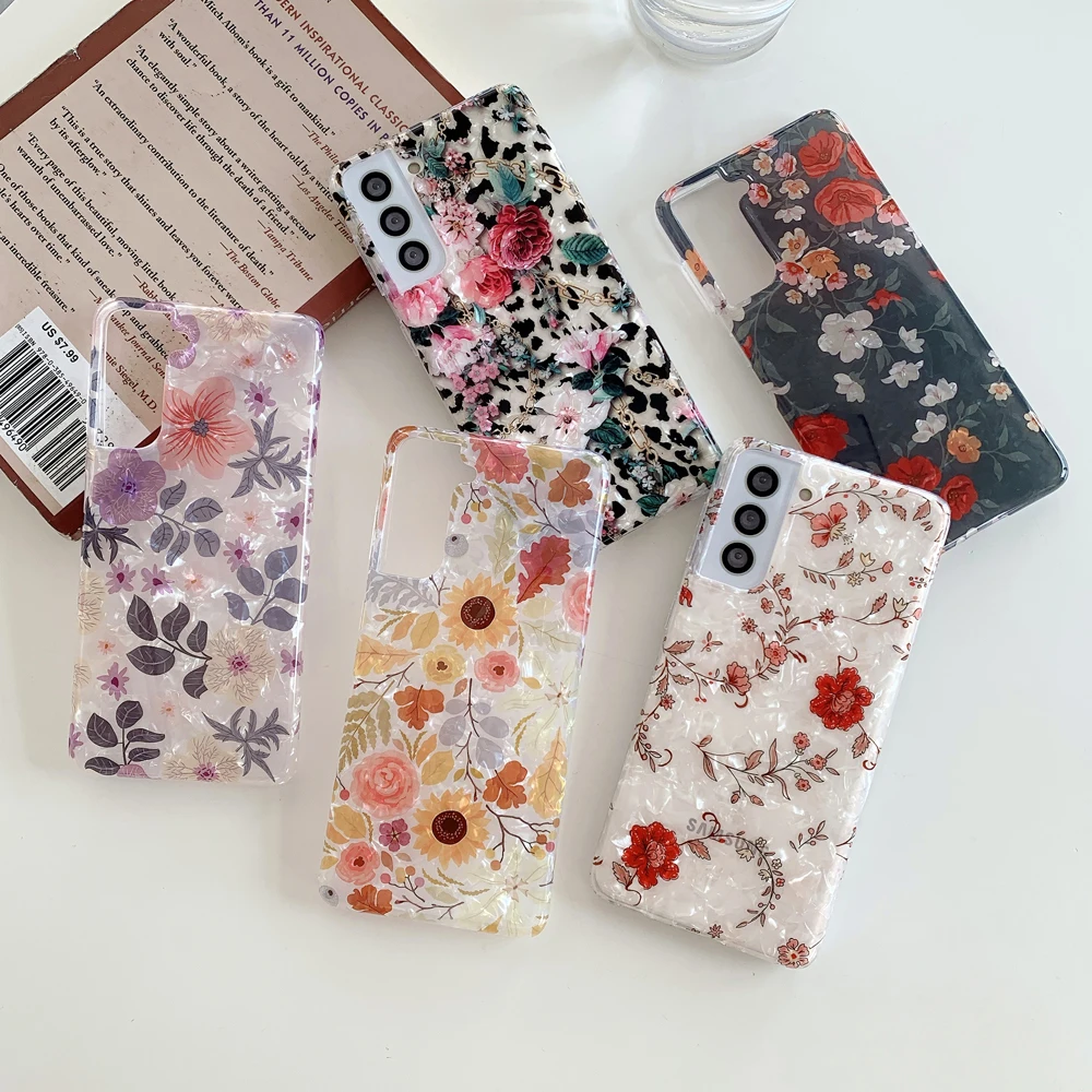 

Case Glitter For Samsung Galaxy S21 Flower Case For Samsung A32 A72 A52 Carcasas Para For Samsung S21 S20 Plus Note 20 Ultra A71