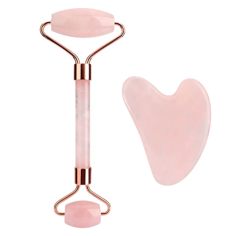 

Facial Beauty Gua sha Skin Care Tools Rose Quartz Massage for Face Eyes Neck Body Beauty Cosmetic Facial Skin Roller