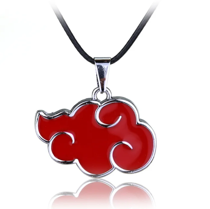 

UFOGIFT Hot Sale Anime Naruto Metal Enamel Necklace Fashion Red Cloud Rotatable Metal Necklaces