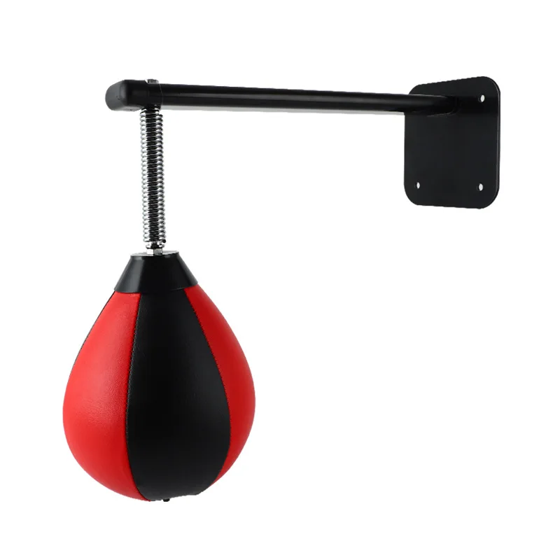 

Nice Quality Pu Material Black Speed Bag Fitness Equipment Speed Ball Punching for home use, Black red