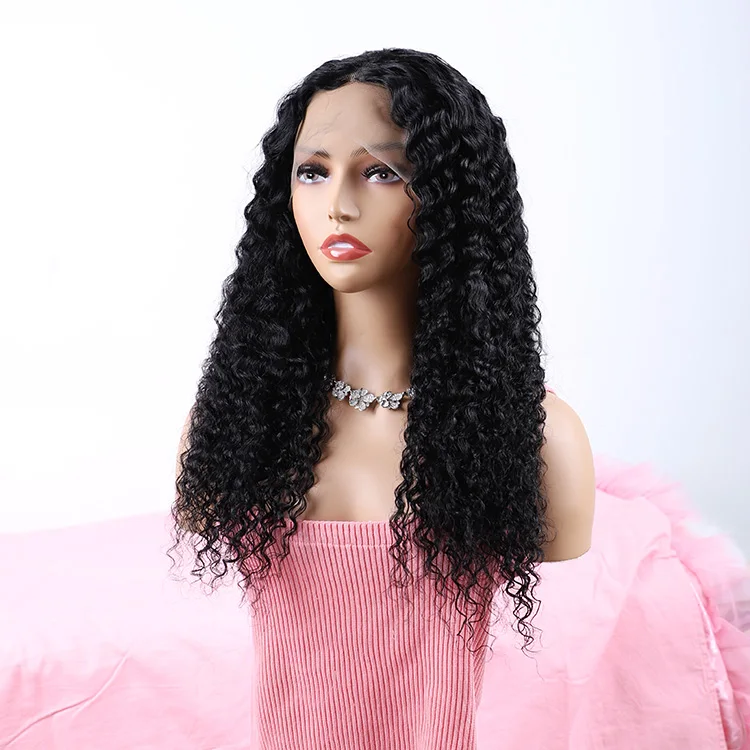 

Vendor Hd Transparent Swiss Lace Front Wig Human Hair T Part Lace Frontal Wig Straight Glueless Brazilian 100% Virgin Wig, Natural color1b