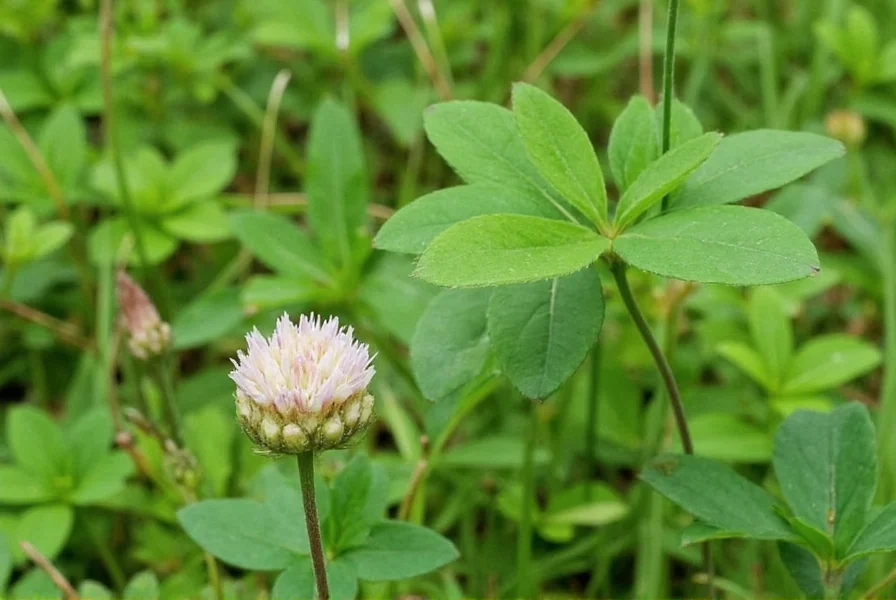 Comparison chart showing leaf structure differences between various clover trifolium species