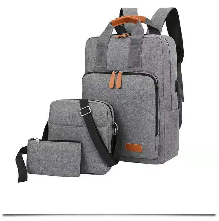 

2021 New Style Business Leisure Boys and girls School Backpack set 15.6 Inch Laptop Bag Sets with USB, Customized color