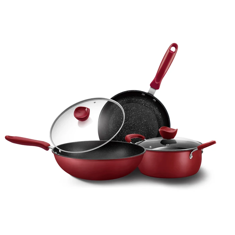 

Color Box Gift Packaging Red High-End Medical Stone Non-Stick Korea Cast Iron Mussel Pot 50quats, Black