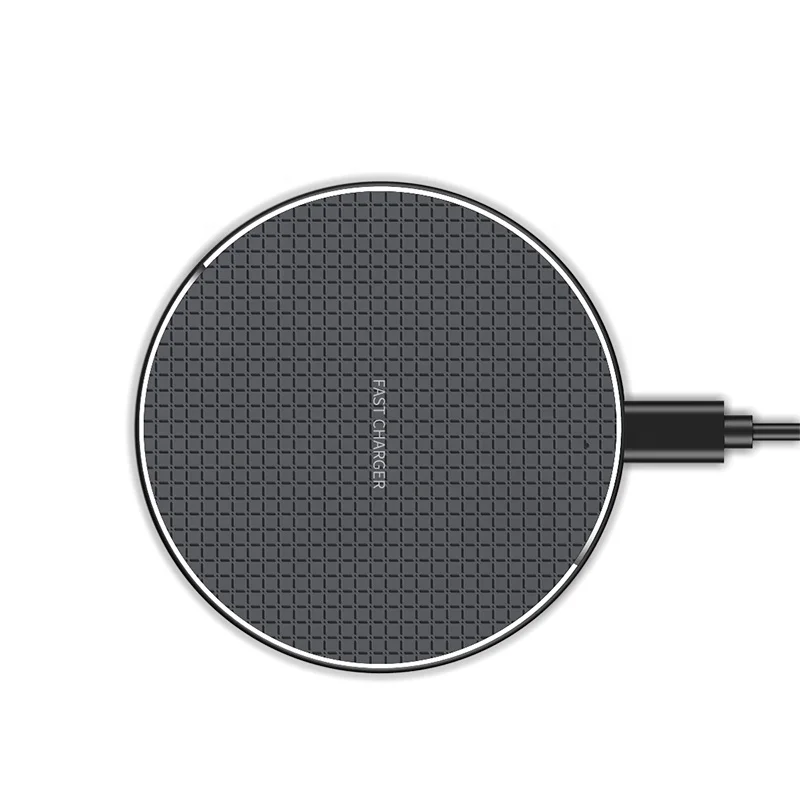 

2021 new design round ultra-thin wireless mobile phone charger 10W suitable for IPhone 12 12Pro 11 11Pro X Galaxy S20 S21 A21