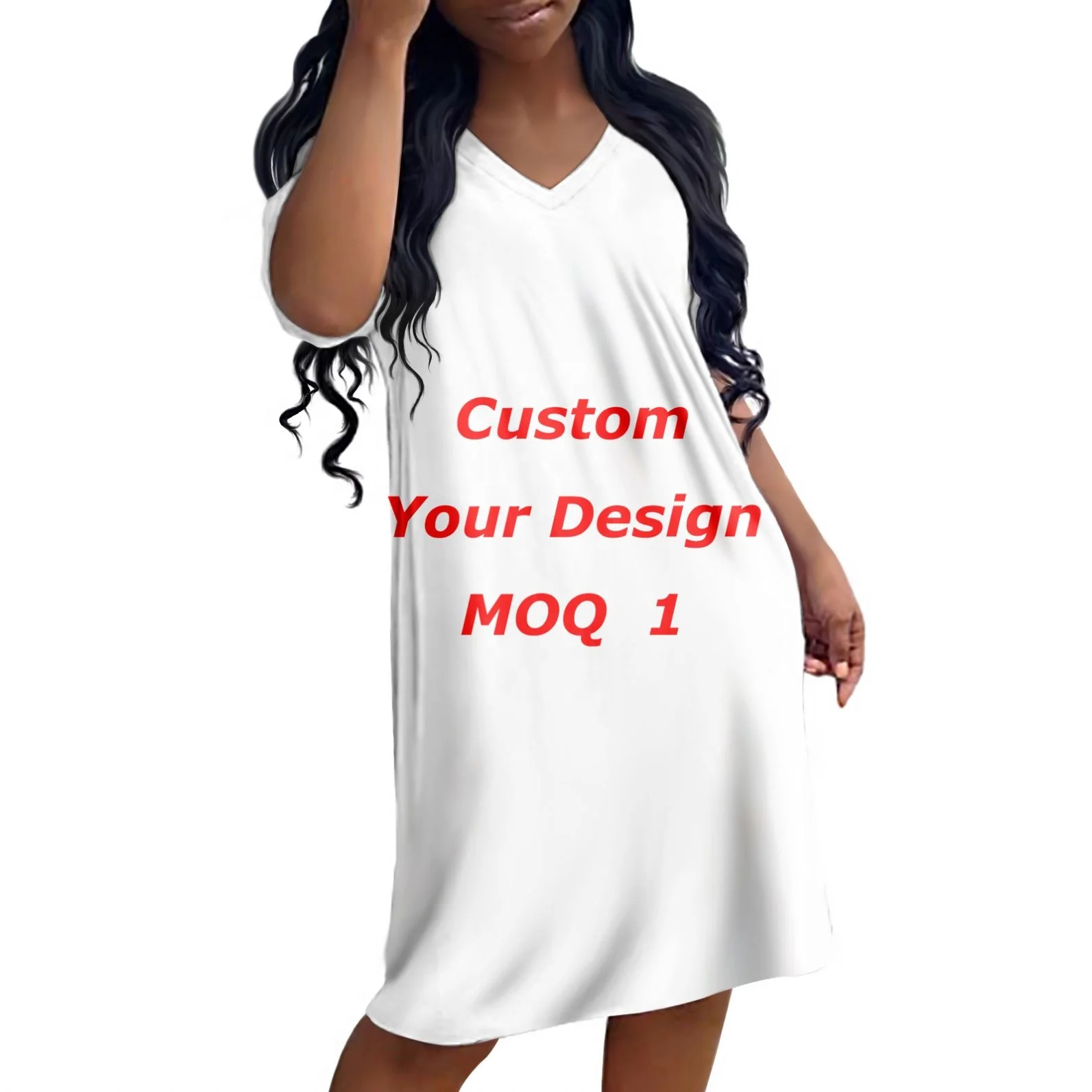 

Custom Your Logo/Image/Design/Name/Text/Photo 3D Print Sexy Women Nightdress Pajamas Nightgown Wholesale And Dropshipping