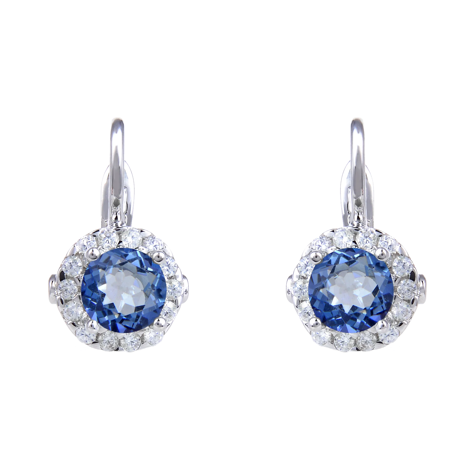 

Abiding Halo Earring Natural Mystic Quartz-Lolite Gemstone Fashion Trend 925 Sterling Silver Earrings Women Jewelry