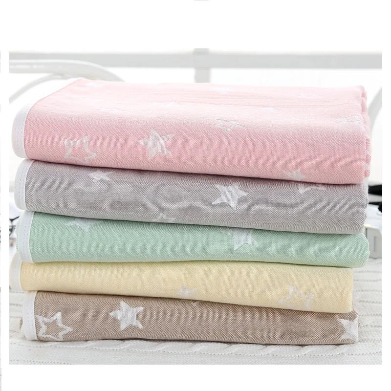 Double Layer Gauze Jacquard Newborn Towel Toddler Muslin Infant Cotton