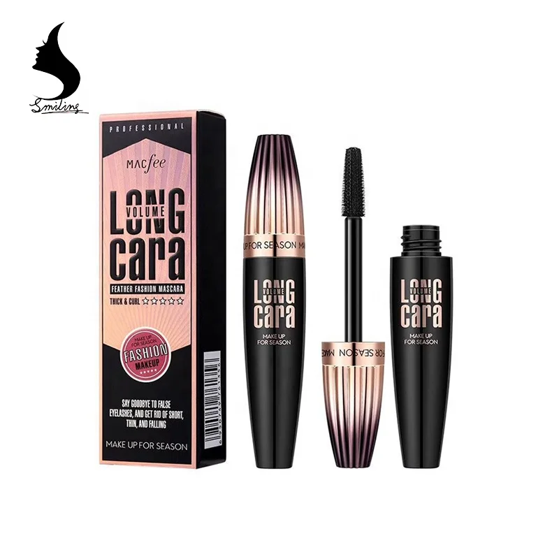 

MACFEE Eyes Long Cara Volume Feather Fashion Makeip Eyelash Thick Waterproof Fiber Mascara, Black