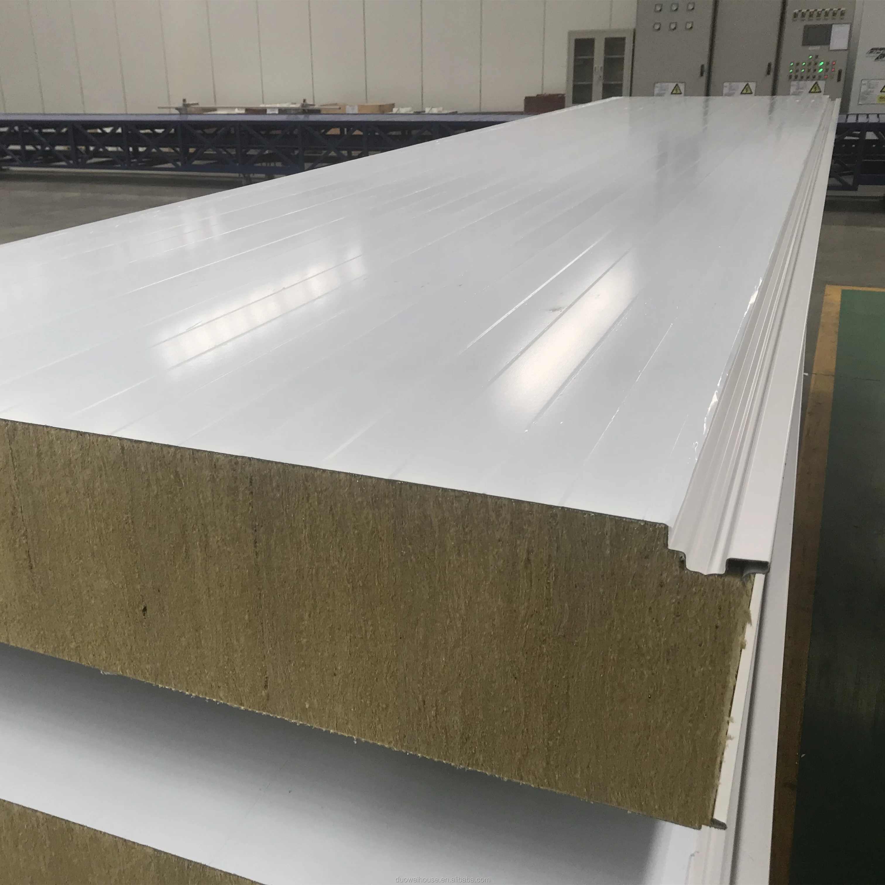 
Duowei 50mm 75mm Rock Wool Sandwich Panel Cladding System 