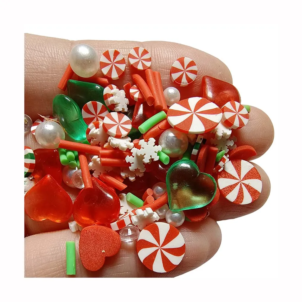 

Hot Christmas Polymer Clay Slices Slime Flake Sprinkle DIY Crafts Elk Snowflakes Xmas Nail Art Glitter Accessories