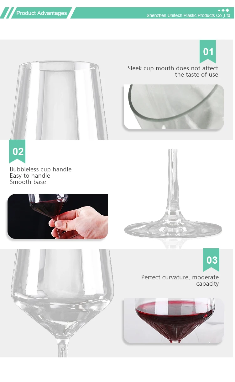Custom Personalized Tritan Design Red Wine Tall Glass Unbreakable Red Engraved Cup Wine Glasses Crystal Goblet Wine