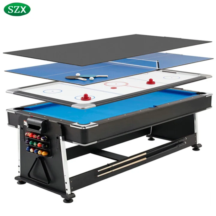 Szx 7ft Cheap 3 In 1 Multi Game Billiard Table With Pool,Air Hockey