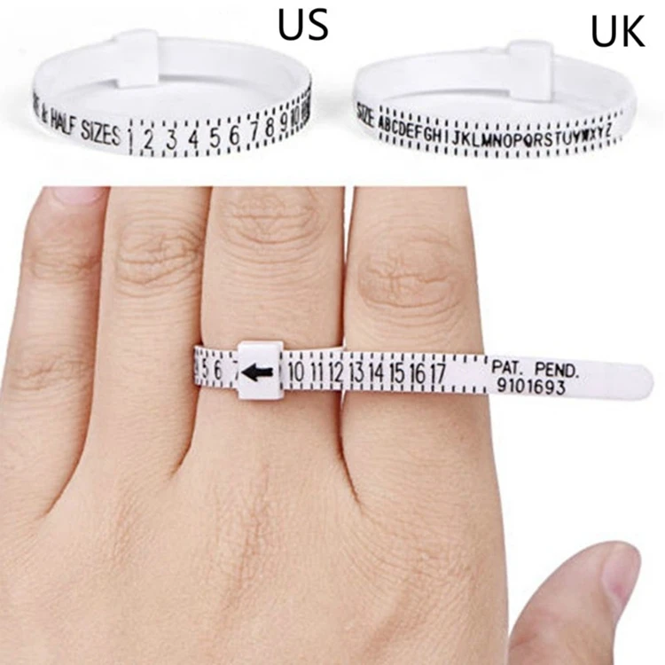 Generic US/UK Gauge Tool Jewelry Measurement Loop Jeweler Ring Finger Sizer 