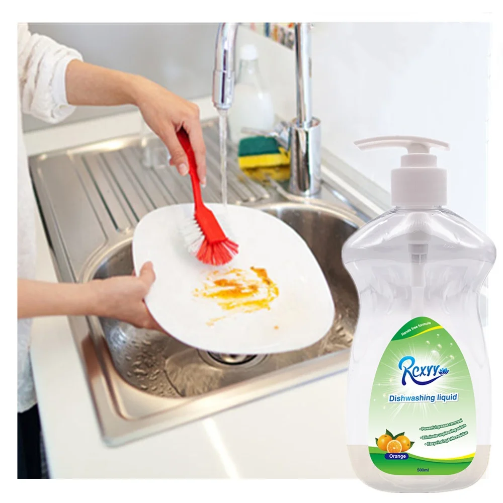 

500ML Household Food Grade Dishwasher Cleaning Detergent Soap Kitchen Neutral Liquid Tableware Cleaning Dishwashing Liquid, Transperate/green/customized