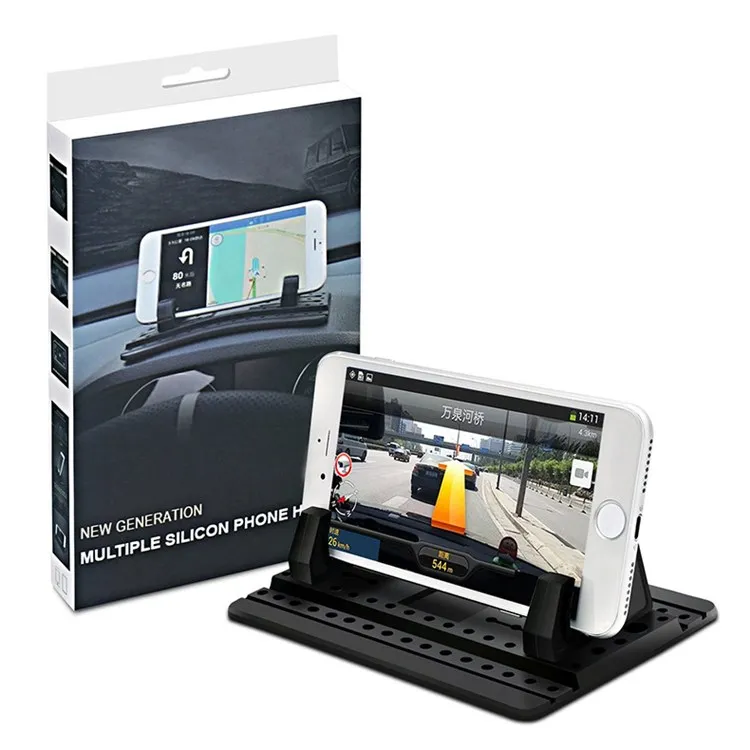 

Soft pvc silicone mobile phone accessories magnetic car phone holder, Black