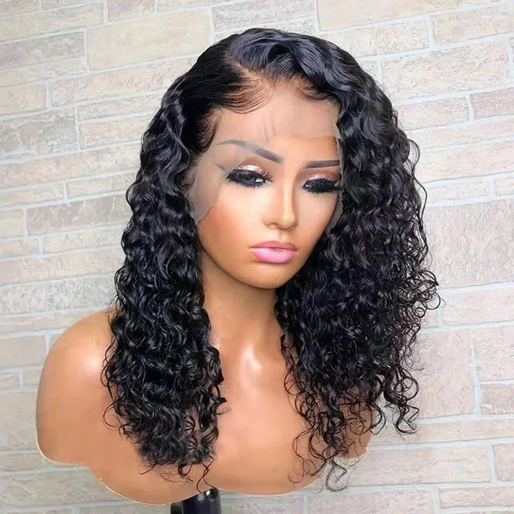 

Realistic HD Lace Wet Curly Bleached Knots Cambodian Virgin Cuticle Aligned Hair 13*6 Lace Frontal Wigs