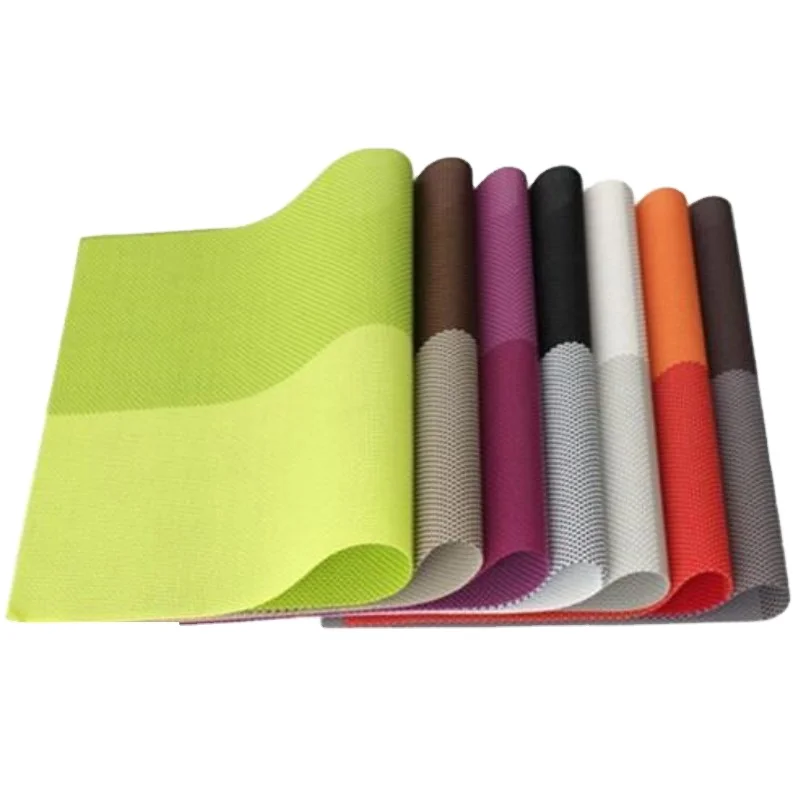 

Weave Placemat Fashion Pvc Dining Table Mat Disc Pad Bowl Pad Coasters Waterproof Table Cloth Pad Slip-resist