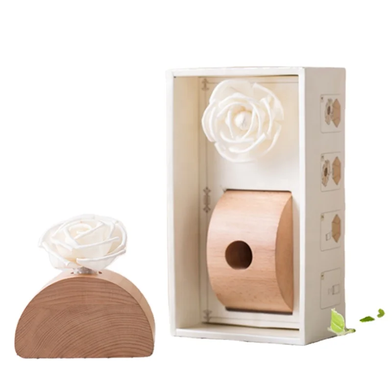 

Custom Wooden Box Fireless Aroma Home Decoration Aroma Diffuser Gift Set, Wooden color