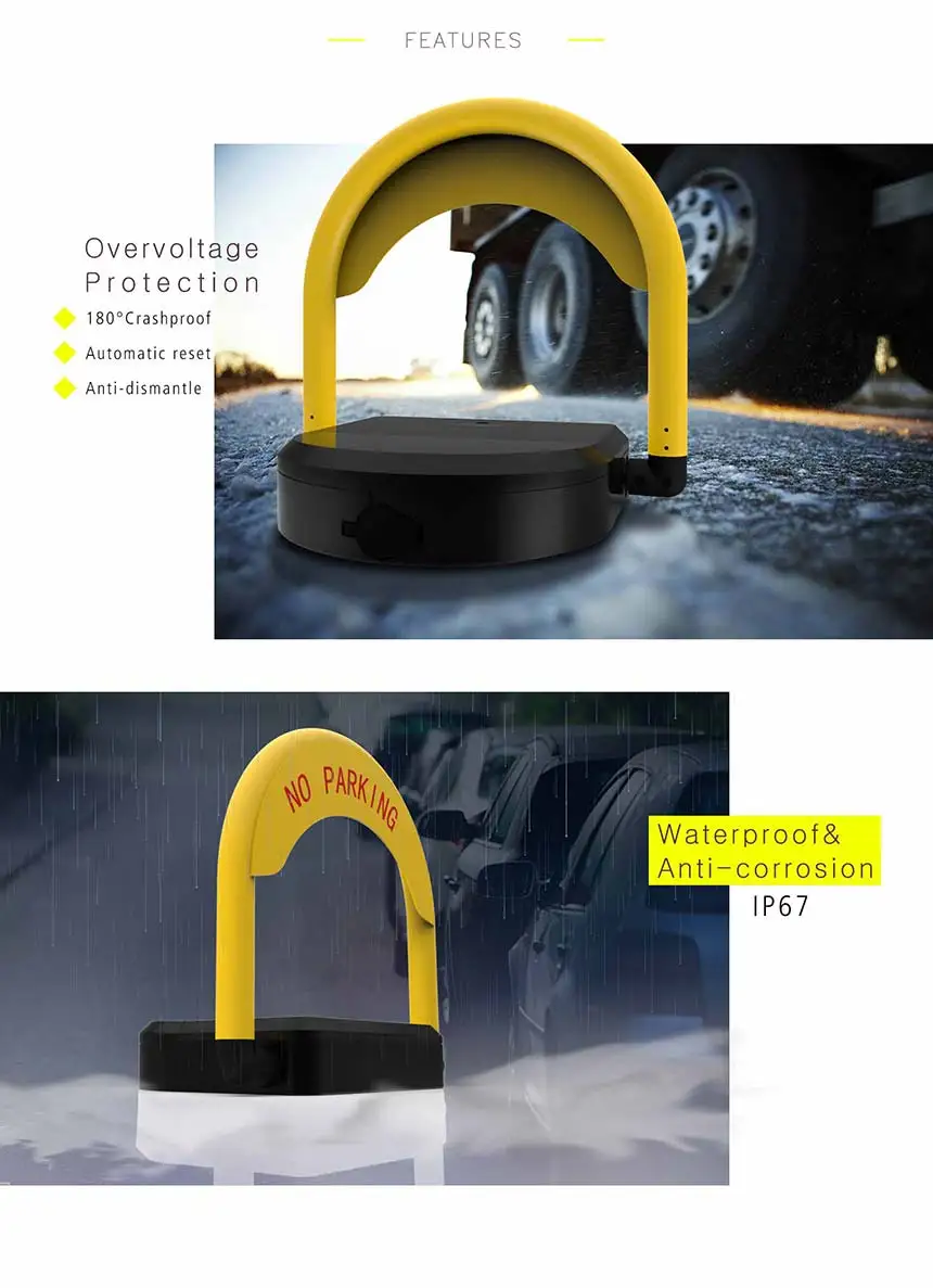 Omni APP control sharing car parking lock (Yellow) 3