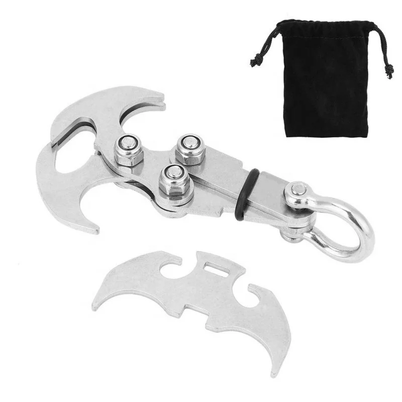 

Folding Grappling Outdoor Climbing Adventure Claw Accessories Stainless Steel Multi-purpose Gravity Hook Car Traction