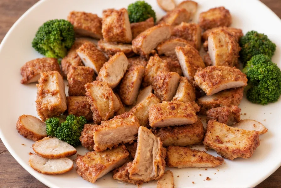 Spices arranged around a cut of pork