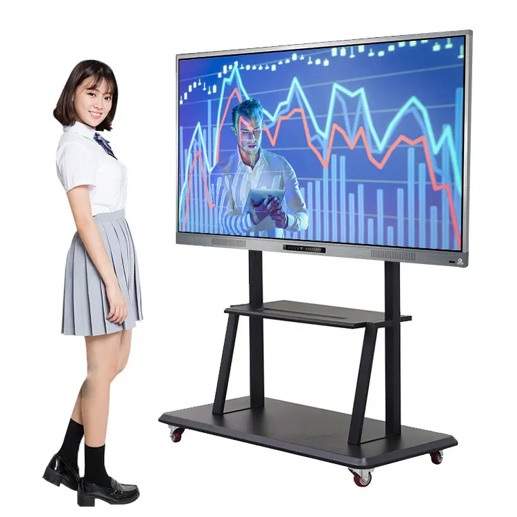 

2021 New Arrival Digital Interactive Whiteboard Touchscreen Monitors With Built-in Computer Optional For Classroom&Meeting Board